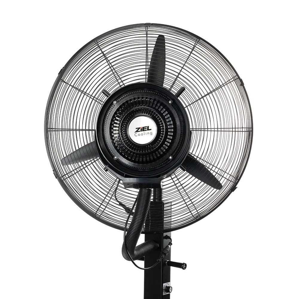 Професионален вентилатор с водна мъгла Ziel Cooling 26″ (66 см) – 230 W, резервоар 40 л ВЕНТИЛАТОР Вентилатор