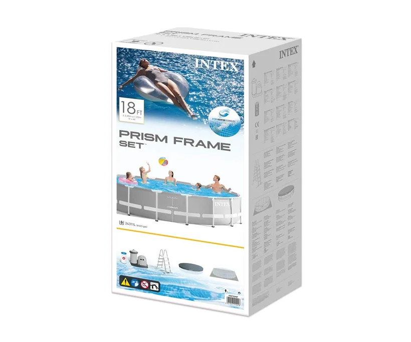 Сглобяем басейн Intex Prism Frame 26732 – Ø549 × 122 см, с филтърна помпа и аксесоари БАСЕЙНИ И ДЖАКУЗИТА Сглобяем басейн Intex Prism Frame