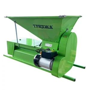 Електрическа гроздомелачка с роначка Тунджа ГМЕ 750 – 750 W и производителност до 1500 кг/ч. Алуминиеви валяци и отделяне на чепките.