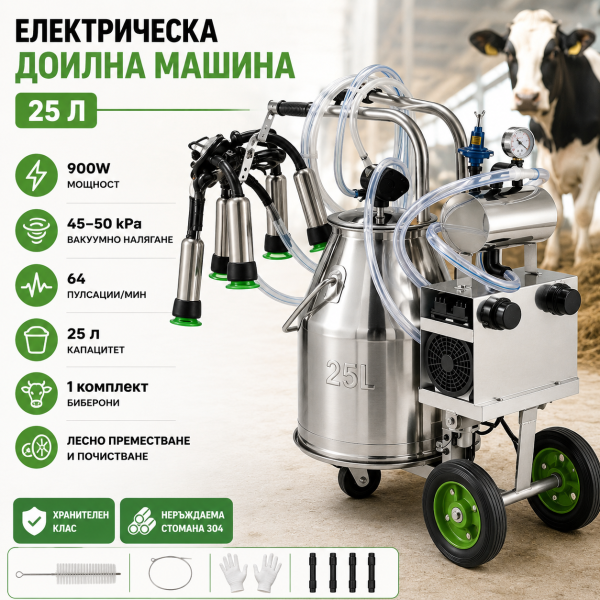 Електрическа доилна машина 25 л
